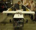 Picarro flux analyzer in tne nose cone of a UAV at NASA Ames for Railroad Playa GHG Calibration Project
